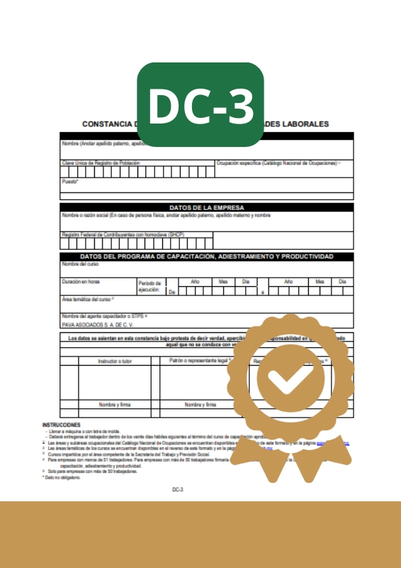 DC3 Secretaría del Trabajo y Previsión Social